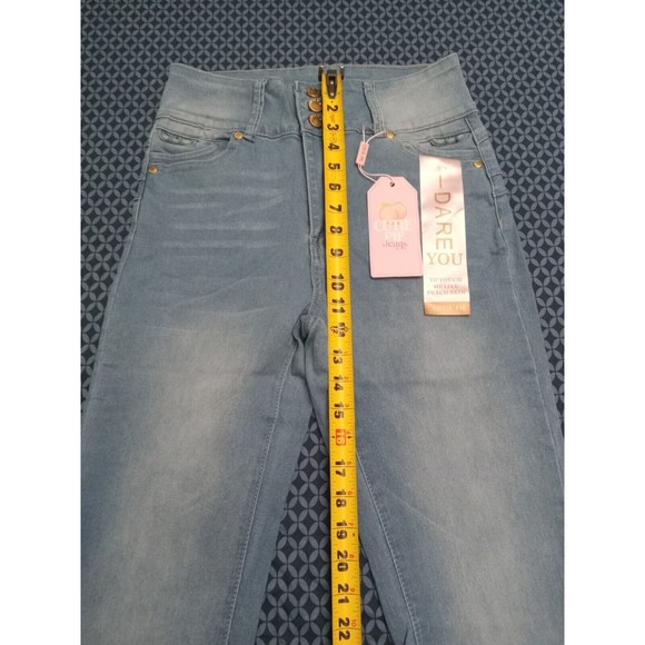 WAIST 29 INCHES SIZE 7 FLARED JEANS STRETCH DENIM, PUSH UP BLUE 7-3 CTP1201 SZ7 - Picture 6 of 11
